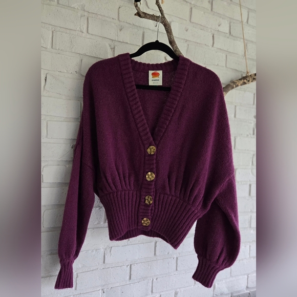 NWOT FARM Rio Bubble Knit Cardigan Size Medium - Picture 3 of 5